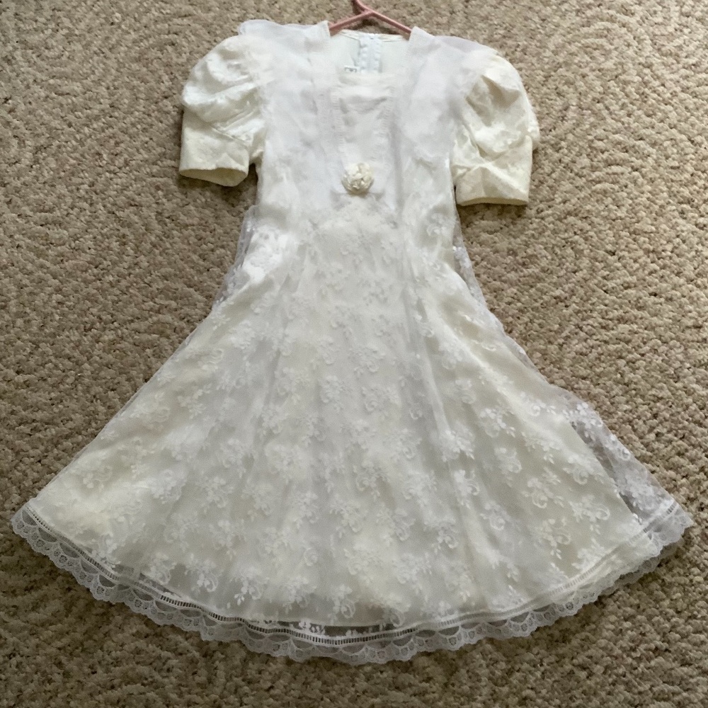 Vintage Lace Prairie CottagecoreDress Girls